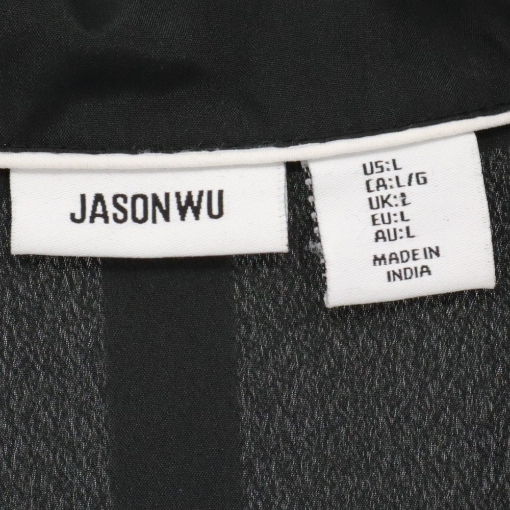 Jason Wu Black Satin Contrast Piping Set Lounge Sleepwear Large - Picture 11 of 12